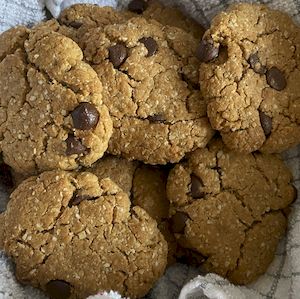 Galletas de Mantequilla de Maní, Avena y Chocolate 2